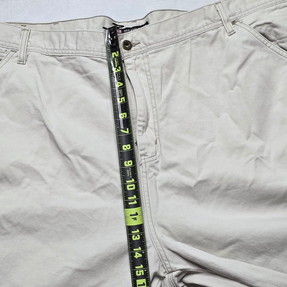 Polo Jeans Co Ralph Lauren Mens Carpenter Pants Beige Tan Utility Workwear 46x31 - Picture 6 of 12